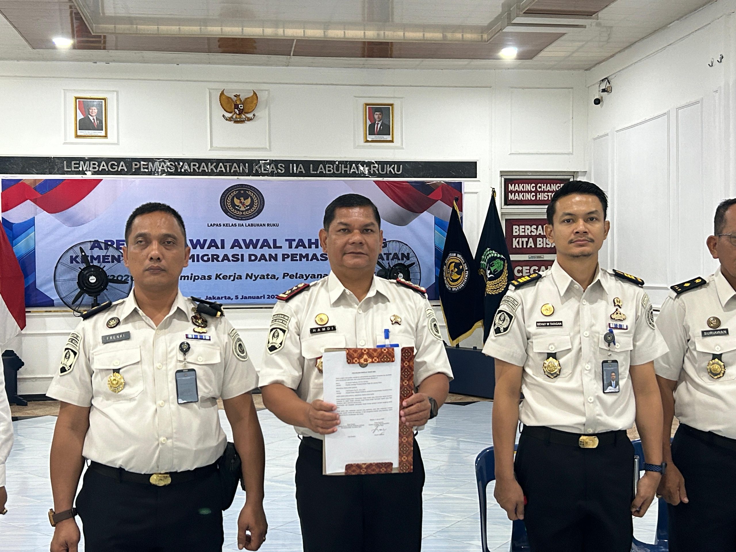 Komitmen Kinerja 2026, Lapas Labuhan Ruku Ikuti Penandatanganan Disaksikan Kakanwil Ditjenpas Sumut