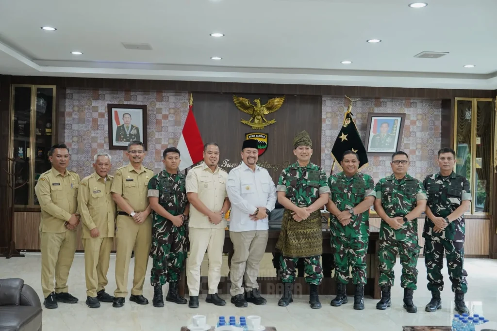Perkuat Kolaborasi dan Sinergi antar Pemkab dan TNI, Bupati dan Wakil Bupati Batu Bara Audiensi dengan Pangdam I/BB