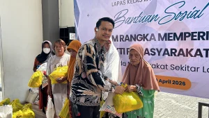 Wujud Kepedulian Sosial, Lapas Labuhan Ruku Salurkan Bantuan kepada Masyarakat dalam Rangka HBP ke-62