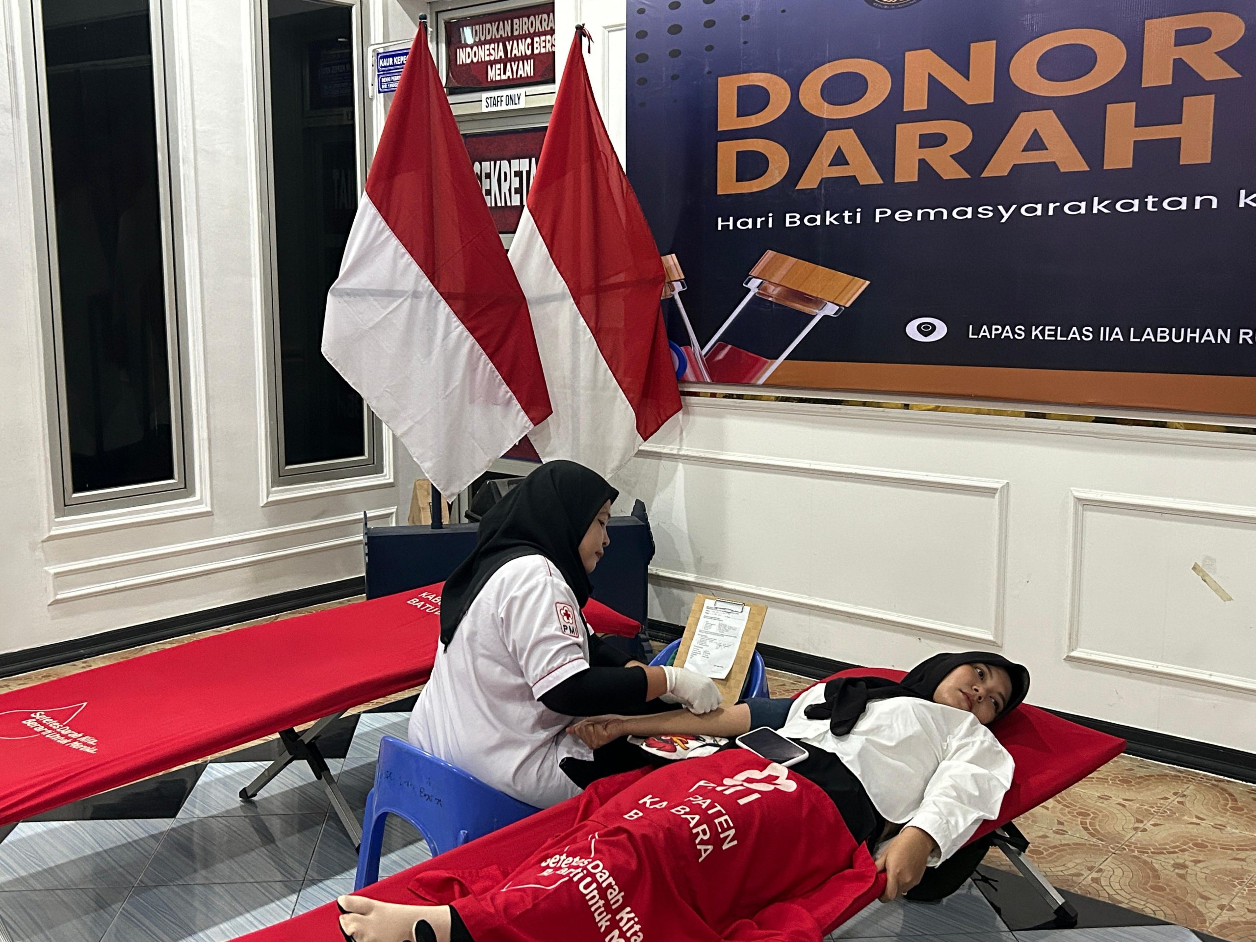 Peringati HBP ke-62, Lapas Labuhan Ruku Gelar Donor Darah Bersama PMI Batubara, Wujud Nyata Kepedulian Sosial