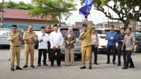 Lepas Peserta Manasik Haji Akbar Bank Sumut, Wabup Syafrizal Tekankan Kesiapan Fisik Jemaah