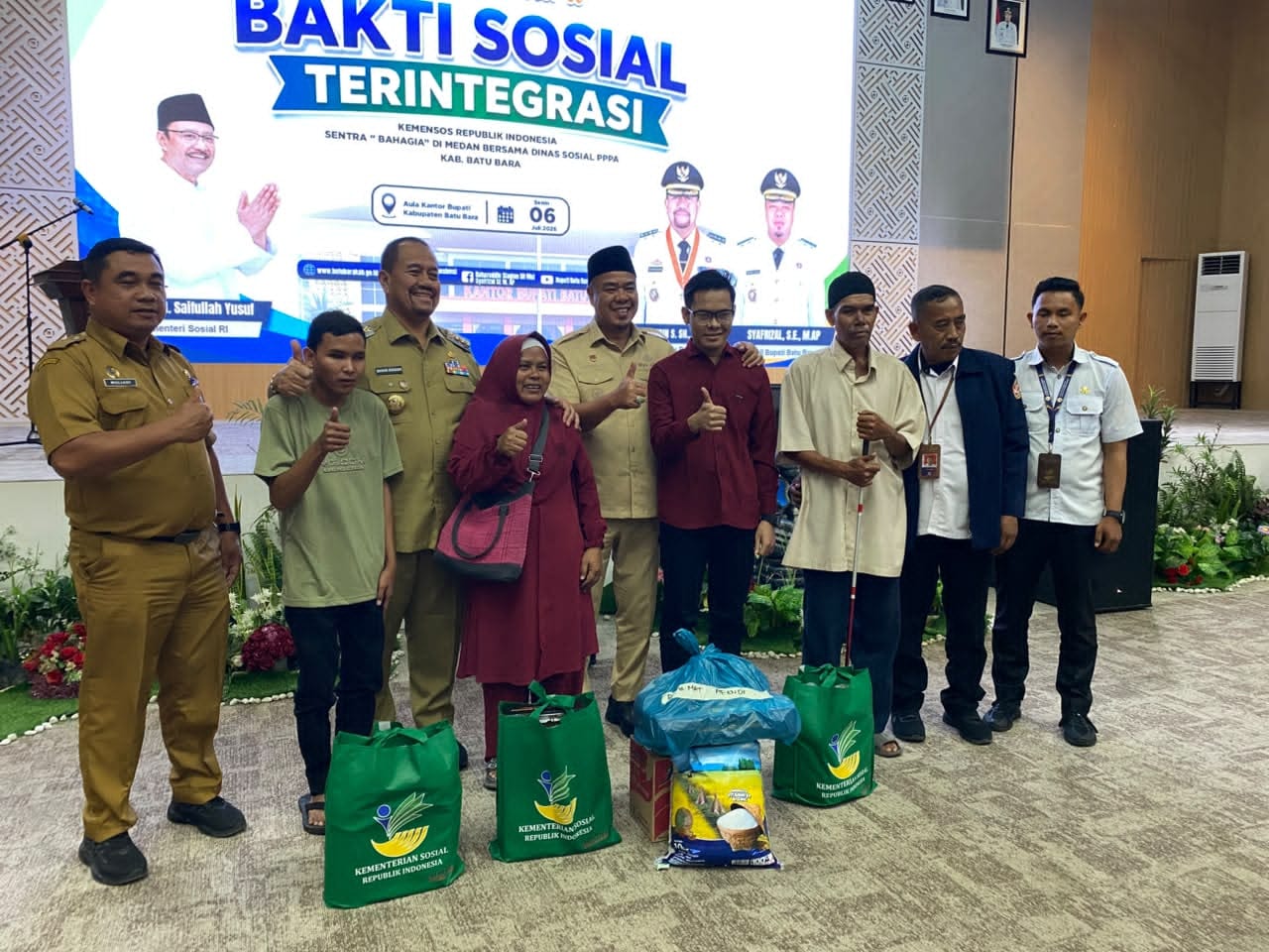Kemensos RI Salurkan Berbagai Bantuan Sosial di Batu Bara, 1.500 KPM Jadi Penerima Manfaat