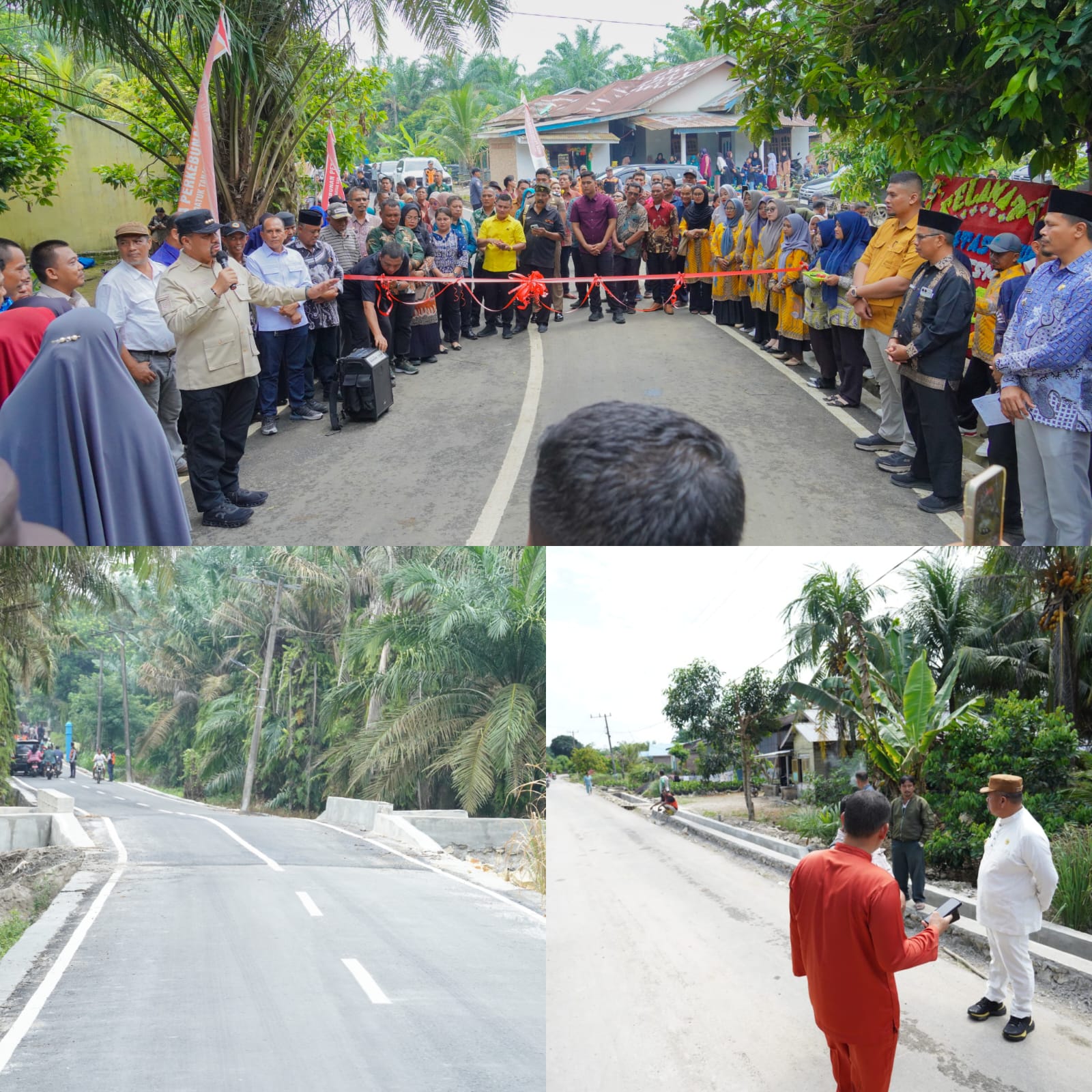 Bupati Batu Bara Hadiri Syukuran Rampungnya Jalan Aspal Program Inpres Jalan Daerah di Perkebunan Petatal